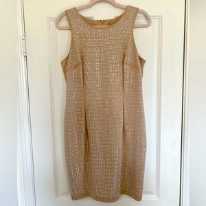 Alexia Admor Nude Sheath Dress with Silver Studs